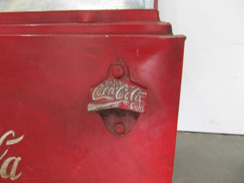 Coca cola koelbox in ijzer, Duitsland industrie  brocante  vintage en